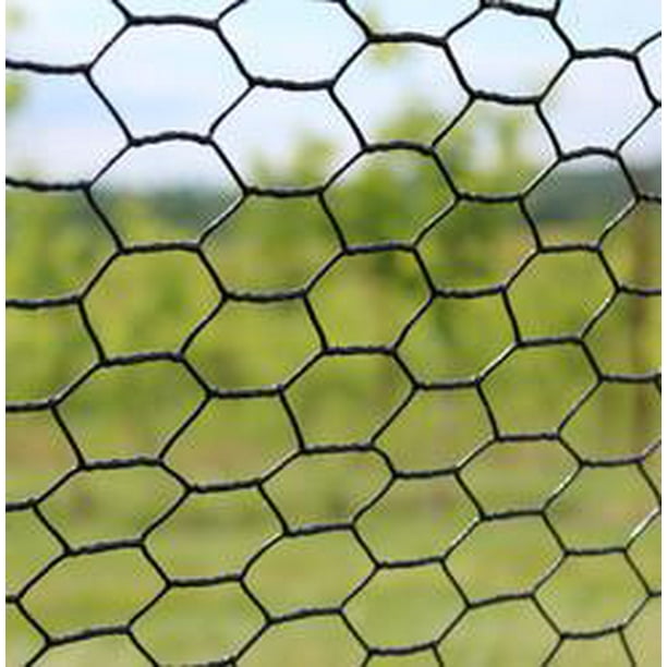 5' X 150' Steel Hex  Black Pvc Coated Dog Fence