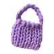 thumbnail image 4 of Bolso de crochet para mujer, bolso de mano informal, ligero, para compras, cartera de mano, hecho a mano púrpura, 4 of 9
