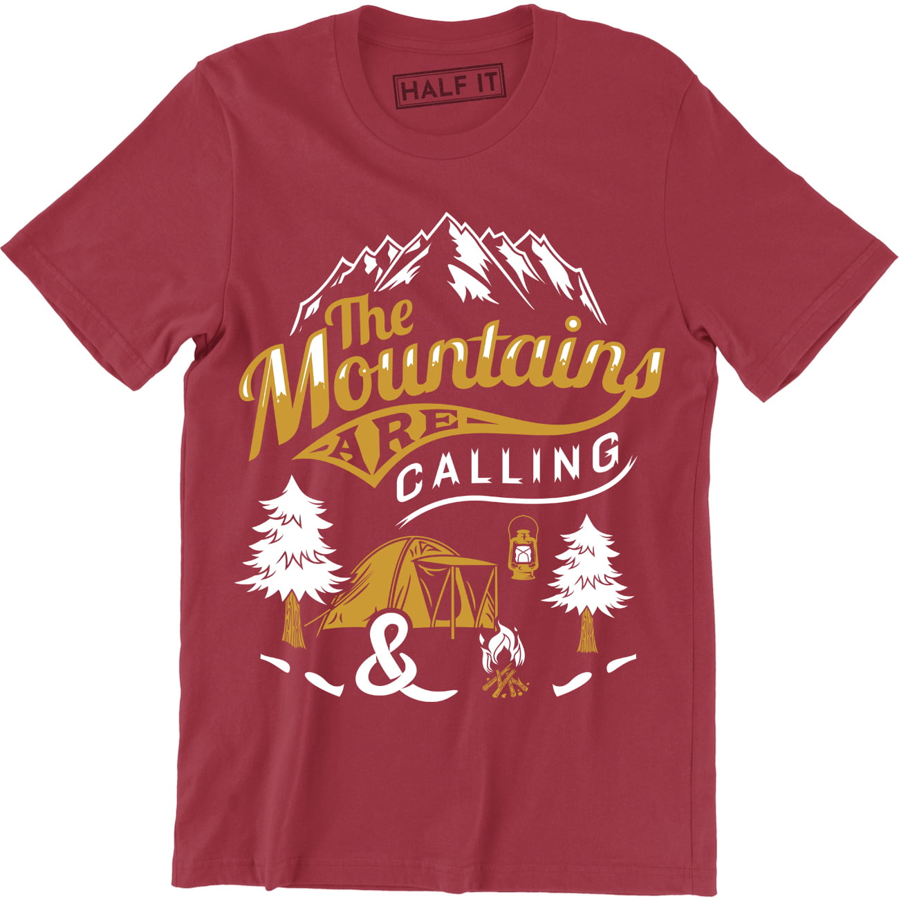 Mountains Are Calling I Go - Camping Men's T-Shirt - Walmart.com