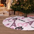 thumbnail image 6 of Yiaed Eiffel Tower and Butterflies Print Christmas Tree Skirt , Tree SkirtsTree Mat for Christmas Winter Holiday Indoor Decorations-36", 6 of 7