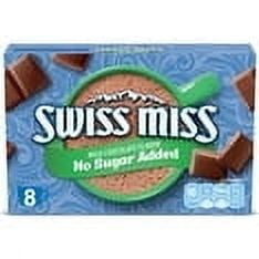 Swiss Miss No Sugar Added Milk Chocolate Flavored Hot Cocoa Mix 8 Count Hot Cocoa Mix (Pack of 2)