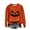 Orange, variant on Makaor Crewneck Sweatshirt Womens Halloween Tops Fleece Long Sleeve Pullover Pumpkin Casual Fall Clothes White S