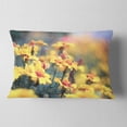 thumbnail image 2 of Designart Pale Yellow Marigold Flowers - Floral Throw Pillow - 12x20, 2 of 5