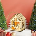 thumbnail image 6 of Christmas LED House Luminous Wooden Christmas Village Houses for Crafts Lighted Christmas Village with Mini Xmas Miniature Tree Decor Winter Snow Christmas Village Decorations Set Craft Gife, 6 of 6