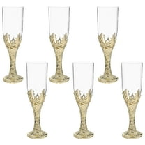 OULII Set of 6 Vintage Chalice Goblets Plastic Cups for Medieval Theme Parties, Rituals, and Special Events