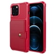 thumbnail image 7 of Mantto Back Folio Cover for iPhone 14 Pro Wallet Case, PU Leather Kickstand Credit Card Holder Slots Case, Magnetic Absorption Durable Shockproof Cover For Apple iPhone 14 Pro 6.1", Red, 7 of 7