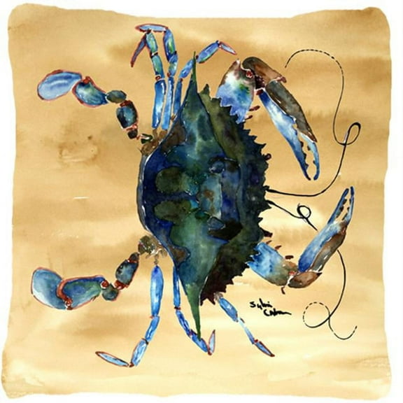 14 x 14 in. Crab Decorative Fabric Pillow
