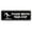 Black, variant on Standard Please Watch Your Step (Rock) Sign (Brushed Silver) - Small