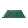thumbnail image 2 of Ahgly Company Machine Washable Indoor Rectangle Abstract Turquoise Blue Modern Area Rugs, 7' x 10', 2 of 4