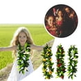 thumbnail image 2 of 3Pcs Hawaiian Summer Theme Simulation Plant Garland Set, Fake Flower Lei for Party Decoration, Luau Supplies for Kids and Adults, Game Props, 2 of 7