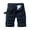 Dark Blue, variant on Plus Size Pants Men's Pocket Zipper Buttons Solid Tooling Short Pants Black 8(32)