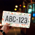 thumbnail image 4 of 1 Pcs Floral License Plate Frame, License Plate Cover for Car Decorative Parts, Aluminum License Plate Bracket Holder Rust-Proof Weather-Proof for US Standard Car, 4 of 9