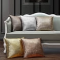 thumbnail image 2 of Mainstays Metallica Decorative Throw Pillow 18" x 18", Gold, 2 of 2