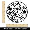 thumbnail image 2 of Sun Clouds and Ocean Waves Self-Inking Rubber Stamp Ink Stamper - Black Ink - Large 1-1/2 Inch, 2 of 7