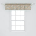 thumbnail image 2 of Ambesonne Cactus Window Valance, Abstract Exotic Plant Rounds Pattern on Argyle, Curtain Valance for Kitchen Bedroom Decor with Rod Pocket, 54" X 12", Pale Teal Rose, 2 of 2