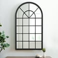 thumbnail image 3 of Black Frame Arched Windowpane Accent Mirror by Manor Park, 3 of 7