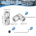 thumbnail image 2 of 4 Pack Coupling Joint, Universal Steering Shaft, Metal Shaft Coupling, 8MM-8MM, 2 of 5