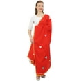 thumbnail image 4 of Phagun Foulards Ethniques en Coton Chunni pour Femmes, Style Designer, Dupatta - Rouge, 4 of 5