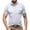 White, variant on Daolelai Men's Solid Color Stand Collar Short Sleeve Polo Shirt