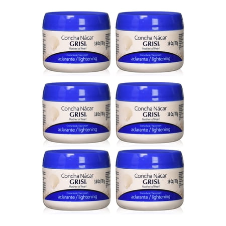 Grisi Concha Nacar Facial Cream. Lightens & Moisturizes Your Skin. 3.8 oz. Pack of 6