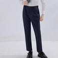 thumbnail image 3 of Teylalorva Pants for Boys Suit Trousers Elastic Waist With Pocket Party Performance (2-18) Navy Size 6, 3 of 9