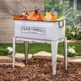 thumbnail image 2 of The Gerson Company 22.8 in. Antique Farmhouse White Metal Planter, 2 of 5