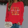 thumbnail image 3 of Turkey Fravy Beans And Rolls Casserole Sweatshirts for Women 2025 Long Sleeve Crewneck Thanksgiving Graphic Pullover Tops, 3 of 4