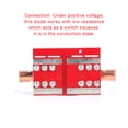 thumbnail image 4 of Tholdsy Módulo de diodo de corriente Puente completo Protección antirretroceso 50A Tablero positivo Controlador de interruptor de conductividad Electrónica miscelánea, 4 of 6