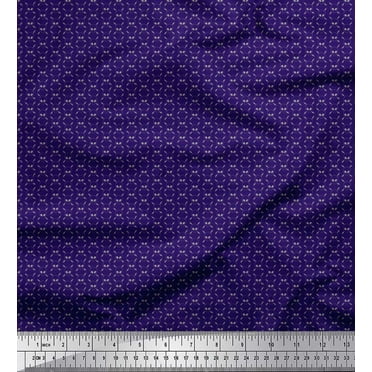 Soimoi Poly Georgette Fabric Skull Halloween Print Sewing Fabric Yard 42 Inch Wide