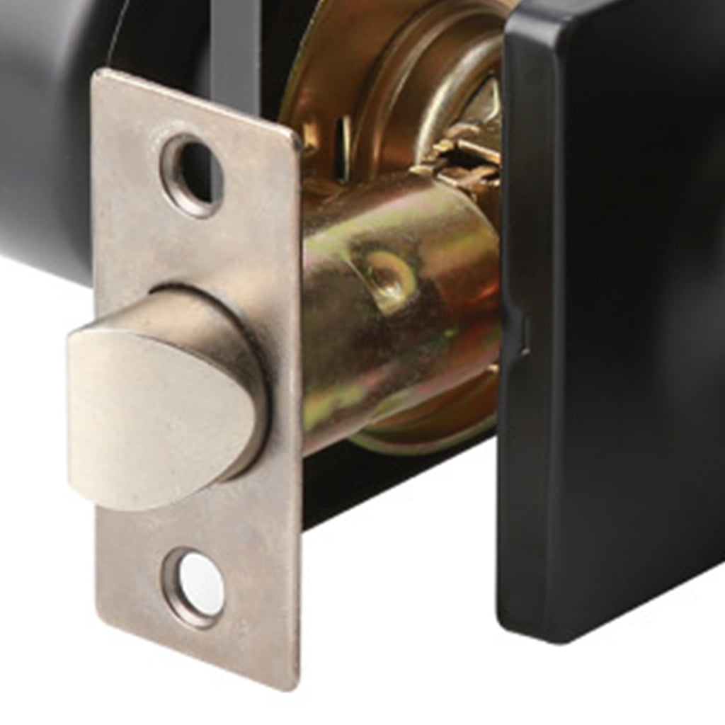 KCAHPAN Matte Black Sturdy Zinc Alloy Door Knobs Featuring Lock and Key Suitable for Bedroom and Bathroom Door Decoration