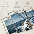 thumbnail image 6 of Elephant Stock Sailboat Adventure Wall Art - Horizontal Multi Panel Canvas - Living Room Wall Decor - Transportation Multi Panel - Blue And Beige Decor - 36" x 22", 6 of 8