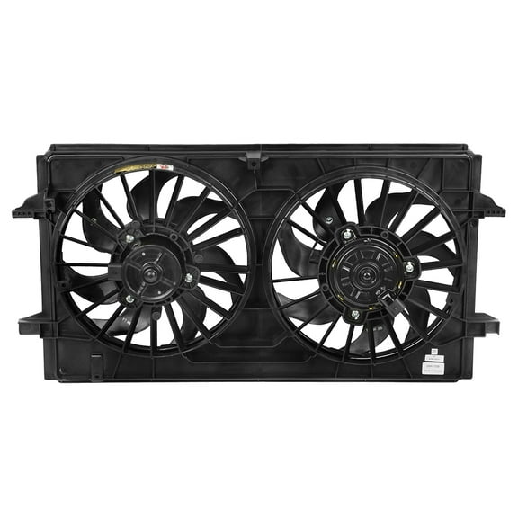 DNA Motoring Radiator Cooling Fan Assembly for 2007-2012 Chevy Malibu, Pontiac G6, Saturn Aura 2.4L 3.5L 3.6L 3.9L