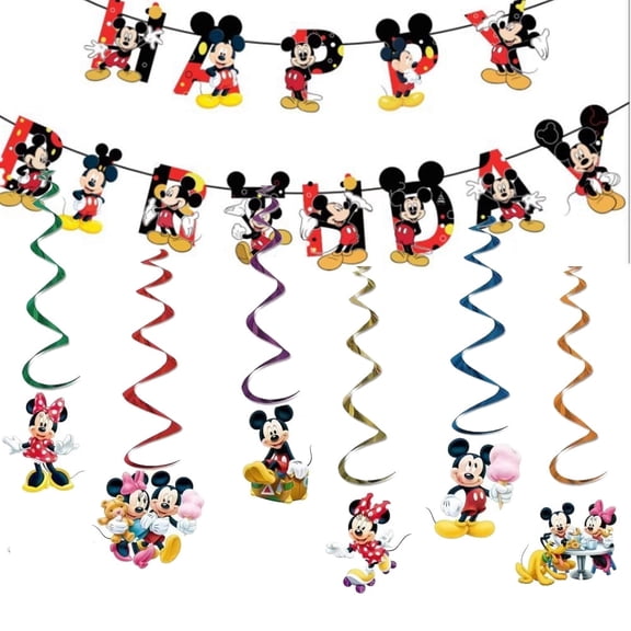 Birthday Party Decorations,Happy Birthday Banner Hanging Swirls for Birthday Party Supplies