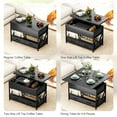 thumbnail image 4 of HOMCOM Table Basse Relevable, Table Centrale avec Compartiments Cachés, Noir, 4 of 10