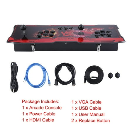 986 In 1 Double Stick Arcade Console Fight Games Gamepad Machine VGA HDMI HD USB Support Pause Function US Plug
