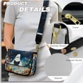 thumbnail image 5 of ZUXONGSY Ghost Book Floral Galaxy Print Shoulder Handbag for Women Lightweight Crossbody Bag Fashion Satchel with Adjustable Wide Strap for Dating Workout, 5 of 7