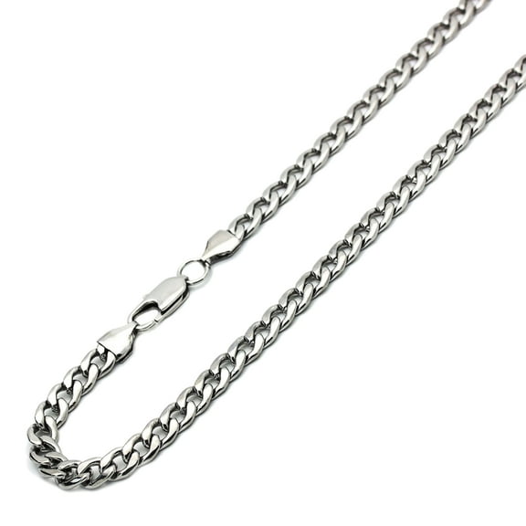 7mm Stainless Steel Chain Necklaces Cuban Link Curb Chain ( Available Length 20", 22", 24", 30")