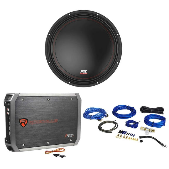 MTX 3510-04 10" 500 Watt SVC 4-ohm Car Audio Subwoofer Amplifier Amp Wire Kit