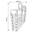 thumbnail image 2 of Estbridge 1Pack Space Saving Pants Hanger Rack Stainless Steel Multiple Layers Dust Resistant for Jeans Storage, 2 of 8