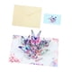 thumbnail image 1 of Tarjeta de regalo para el Día de la Madre, tarjeta con escultura de papel, tarjeta con ramo elegante, romántico y único Azul, 1 of 9