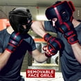 thumbnail image 3 of RDX Headgear for Boxing, MMA Training, Head Guard with Removable Face Grill, Cheeks, Ear, Mouth Protection, Helmet for Muay Thai, Grappling, Sparring, Kickboxing, Karate, Taekwondo, Martial Arts, 3 of 9