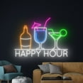 thumbnail image 4 of Handmadetneonsign Happy Hour Neon Sign, Cocktail Wine Bar Wall Art Decor, Bar Club Logo Wall Decor, 4 of 5