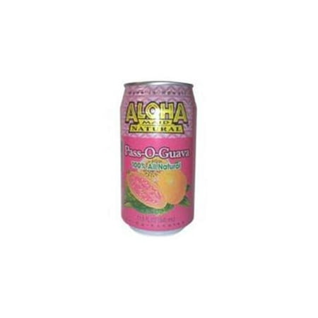 (3 Pack) Aloha Maid Natural 100% Juice, Pass-O-Guava, 11.5 Fl Oz, 6