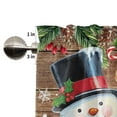 thumbnail image 6 of Skearow Rod Pocket Short Window Curtain Christmas Half Window Drapes Slot Top Kitchen Valance Xmas Cafe Tier Rod Pocket Curtain Panel Style-G 2pc-Tier Curtain: W:27.5''x H:24'', 6 of 6