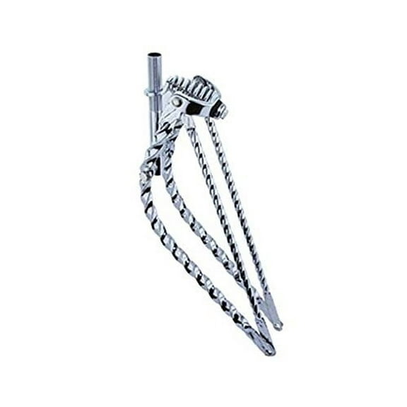 Alta Chrome 26" Square Twisted Cruiser Steel Spring Fork, Multiple Styles