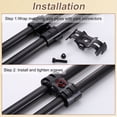 thumbnail image 6 of 2 Pcs Pivot Tee Pipe Fittings Connector, 1-1/8" Adjustable 2-way Metal Connectors Corner Pipe Fittings End Rails Clamp with Screws for DIY Shelf Garden Support, Black, 6 of 7