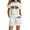 White, variant on Hiijoy Girls 2 Piece Outfits New York Printed Short Sleeve T-Shirt Shorts Set