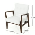 thumbnail image 5 of Callisto Mid Century Modern Faux Leather Club Chair with Wood Frame, 5 of 13
