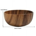 thumbnail image 2 of Solid Wood Serving Bowl for Cereal Soup Rice Fruits Natural Wooden Tableware Kitchen Dining, 2 of 8