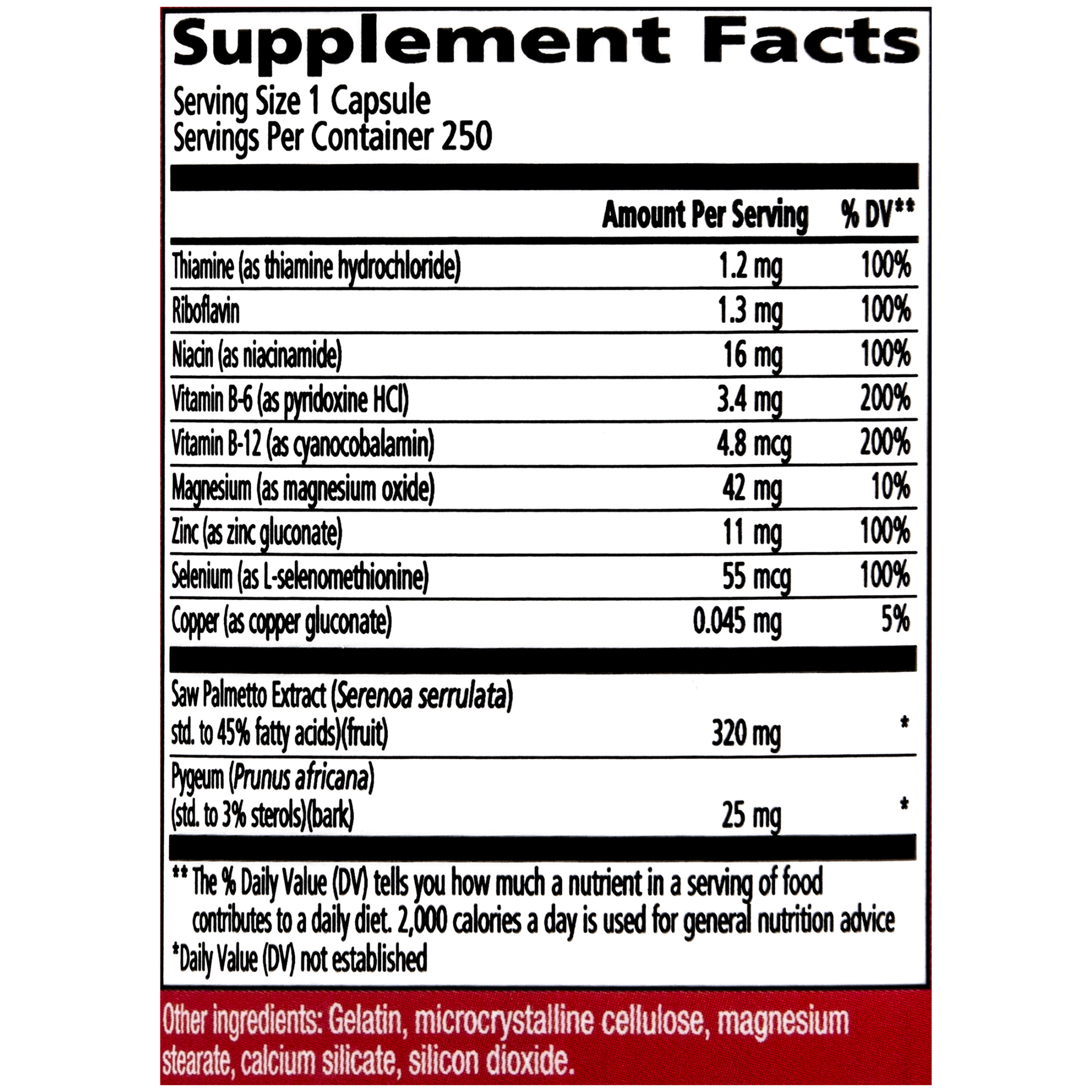 Urinozinc One per Day with Saw Palmetto 250 Count